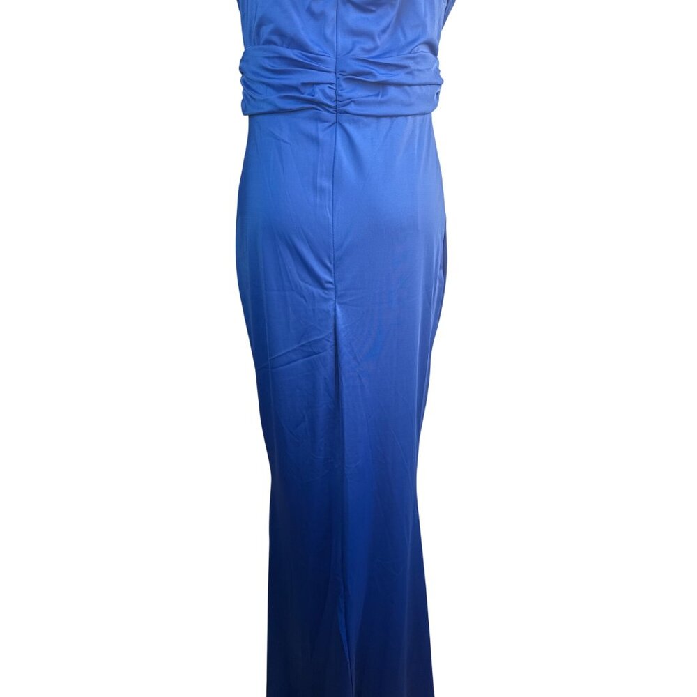 New Miss Ord Royal Blue Large Empire Waist Gown With Crisscross Back - Picture 9 of 13